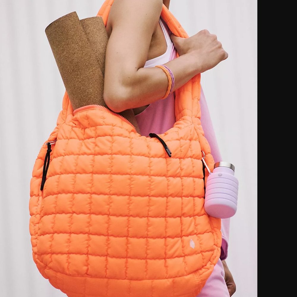 FP Movement Quilted Carryall ELECTRIC ORANGE NWOT